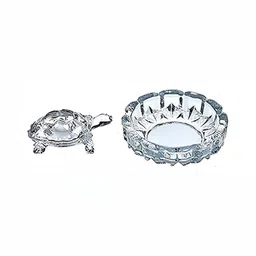 Navyaksh Transparent Turtle With Tray Religious Idol Showpiece-image-55