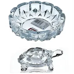 Navyaksh White Crystal Religious Small Turtle Plate Showpiece-image-85
