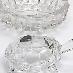 Navyaksh Transparent Glass Kachua Plate Showpiece-image-24