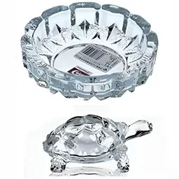 Navyaksh Transparent Turtle With Tray Religious Idol Showpiece-image-94