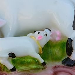 Navyaksh White Marble Cow Bachda Decorative Showpiece-image-92