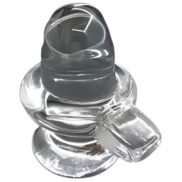Navyaksh White Crystal Religious Small Shivling Showpiece-61