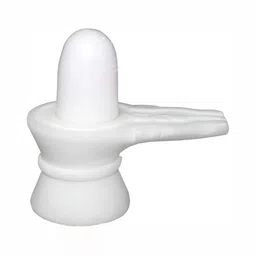 Navyaksh White Stone Shiv Ling Showpiece-28