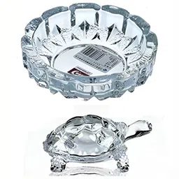 Navyaksh White Crystal Religious Small Turtle Plate Showpiece-image-45
