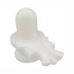 Navyaksh White Shivalinga Religious Idol Showpiece-image-91