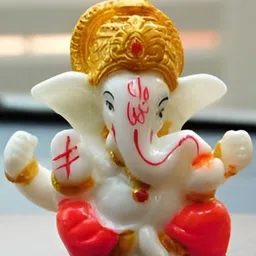 Navyaksh White Ganesh Ji Religious Idol Showpiece-image-76