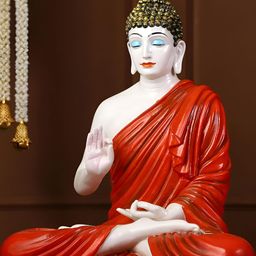 GW CREATIONS Red Figurine Buddha Showpiece-image-99