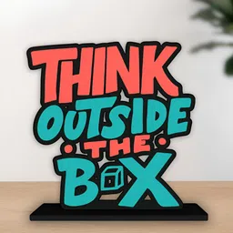 ArtVibes Black Think Outside The Box Table Decor Showpiece-image-23