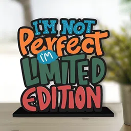 ArtVibes Blue & Green Quote Printed Wooden Table Showpiece-30