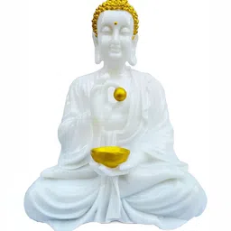 krishnagallery1 White & Gold Toned Religious Idol Showpiece-image-26