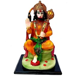 krishnagallery1 Orange & Green Marble Idol Showpiece-image-33