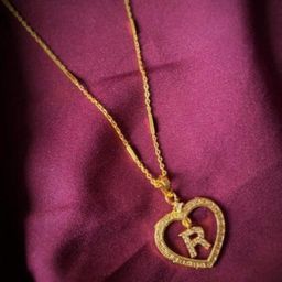 JEWEL WORLD Gold-Plated Letter R Necklace-picture-16