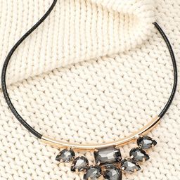 SOHI Gold-Plated Grey Gold-Plated Necklace-image-43