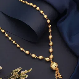 Aadvik Designs Gold-Plated Brass Beaded Necklace-image-6