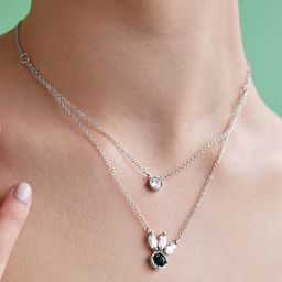 AIKA BY MINUTIAE Brass Silver-Plated Layered Necklace-35