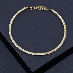 Silver Shine Gold-Plated Choker Necklace image 1