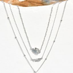 Voylla Rhodium-Plated Multi-Layered Necklace-57