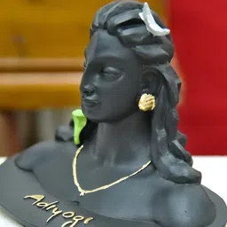 Navyaksh Black & Gold Toned Religious Idol Small Showpiece-image-98
