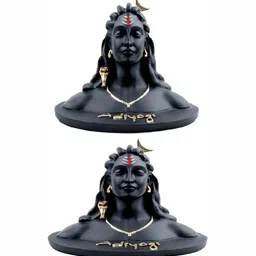 Navyaksh Black 2 Pieces Yogi Religious Idol Showpiece-image-85