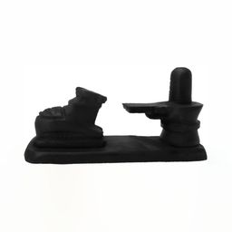 Navyaksh Black Religious Small Nandi Shivling Showpiece-18