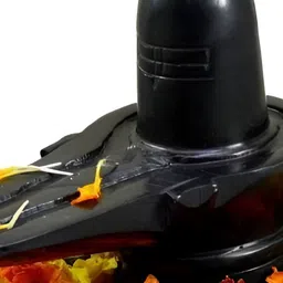 Navyaksh Black Religious Small Shivling Showpiece-80