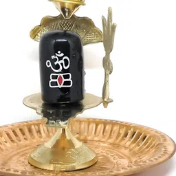 Navyaksh Black Brass Shiva Ling Showpiece-picture-1