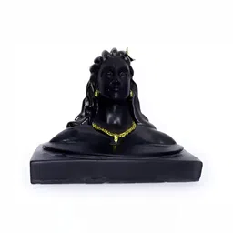 Navyaksh Black & Gold Toned Adiyogi Shiva Religious Idol Showpiece-image-98