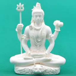 CraftVatika White Marble Religious Idol Decorative Showpiece-image-24