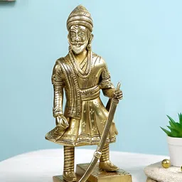 CraftVatika Gold Toned Brass Religious Idol Decorative Showpiece-image-9