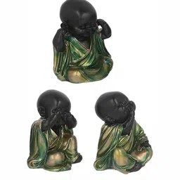 GW CREATIONS Green 3 Pieces Fengshui Idol Showpiece-image-87