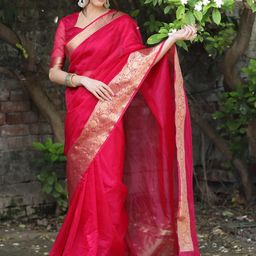 PHEASANT Woven Design Organza Designer Banarasi Saree-image-66