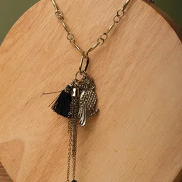 XPNSV Gold-Plated Owl Charm Necklace-image-33