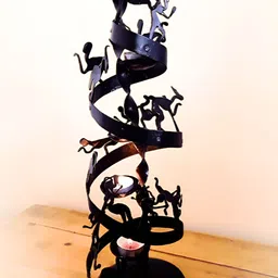 Peepul Tree Black Metal Figurine Showpiece-image-20