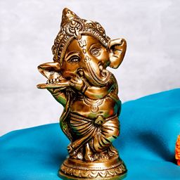 The Advitya Bal Ganesha With Basuri Brass Religious Idol-image-57