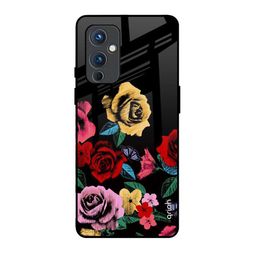QRIOH Floral Printed OnePlus 9 Back Case Mobile Accessories-1