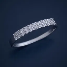 Kushal's Fashion Jewellery 92.5 Pure Silver Rhodium-Plated Cubic Zirconia Studded Ring-image-91