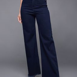 Miss Chase Hover Blink Women Wide Leg High-Rise Light Fade Stretchable Jeans-picture-14