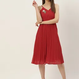 Moda Rapido Georgette Fit & Flare Dress-picture-15