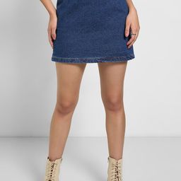 SF JEANS by Pantaloons Pure Cotton Straight Mini Skirt-picture-17