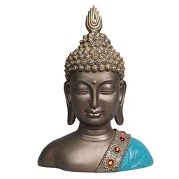 Ashnam Bronze-Toned Bust Buddha Figurine Showpiece-image-15