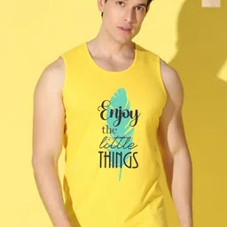 WOOSTRO 2-Pcs Printed Odour-Free Cotton Innerwear Vests VWS26(ENJOY YELLOW)(RUN RUST)-image-90
