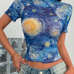 StyleCast x Revolte Women Printed Fitted Crop Top-image-28