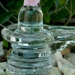 Navyaksh White Crystal Shivling Showpiece-image-66