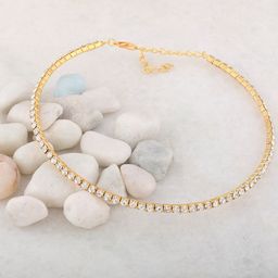 Silver Shine Gold-Plated Choker Necklace image 2