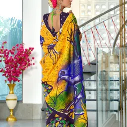 KALINI Ethnic Motifs Block Print Saree image 2