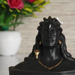 Navyaksh Black Marble Adi Yogi Shiva Showpiece-image-97