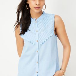 max Mandarin Collar Shirt Style Top-image-94