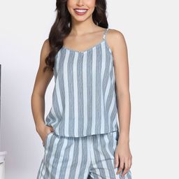Zivame Striped Top With Shorts Co-Ords-image-53