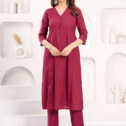 SZN Pure Cotton V-Neck Tunic With Trouser Co-Ords-picture-25