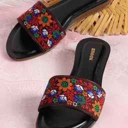 Anouk Women Printed Party Open Toe Flats-30